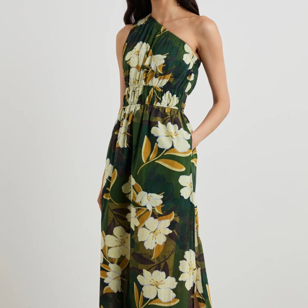 Rails Selani Floral One Shoulder Midi Dress (S)